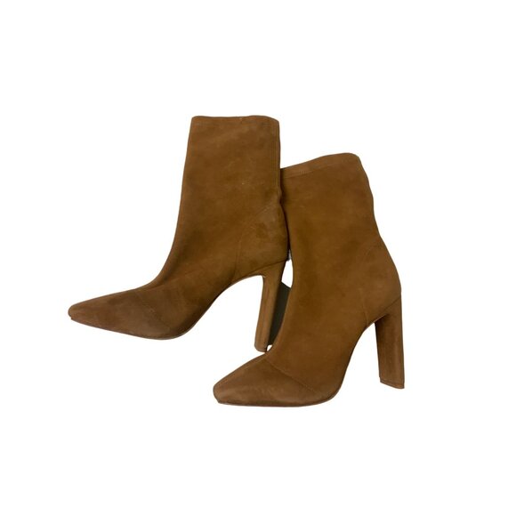 Raye Luxe Taupe Suede High Heel Vista  Ankle Boots - Picture 10 of 12